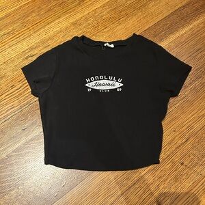 Garage Black Crop Top